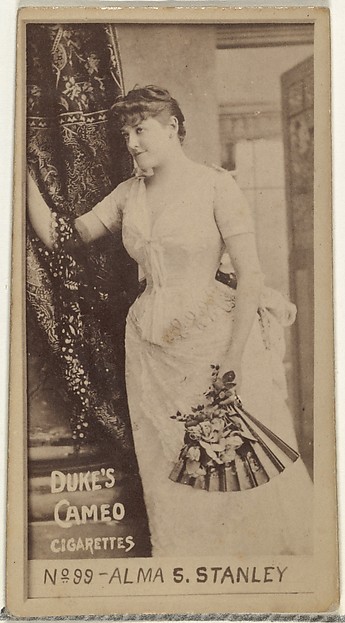 Card Number 99, Alma S. Stanley, from the Actors and Actresses series (N145-4) issued by Duke Sons & Co. to promote Cameo Cigarettes by W. Duke, Sons & Co., The Metropolitan Museum of Art