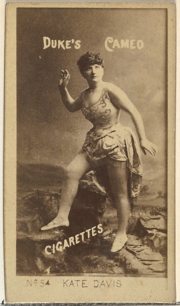 Card Number 54, Kate Davis, from the Actors and Actresses series (N145-4) issued by Duke Sons & Co. to promote Cameo Cigarettes by W. Duke, Sons & Co., The Metropolitan Museum of Art