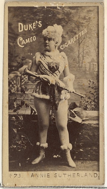 Card Number 73, Annie Sutherland, from the Actors and Actresses series (N145-4) issued by Duke Sons & Co. to promote Cameo Cigarettes by W. Duke, Sons & Co., The Metropolitan Museum of Art