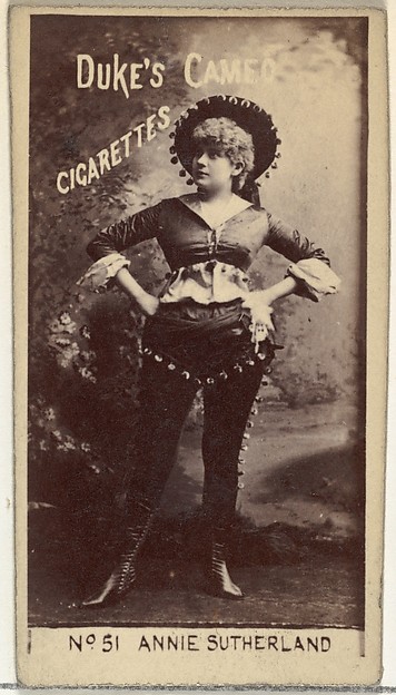 Card Number 51, Annie Sutherland, from the Actors and Actresses series (N145-4) issued by Duke Sons & Co. to promote Cameo Cigarettes by W. Duke, Sons & Co., The Metropolitan Museum of Art