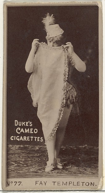 Card Number 77, Fay Templeton, from the Actors and Actresses series (N145-4) issued by Duke Sons & Co. to promote Cameo Cigarettes by W. Duke, Sons & Co., The Metropolitan Museum of Art