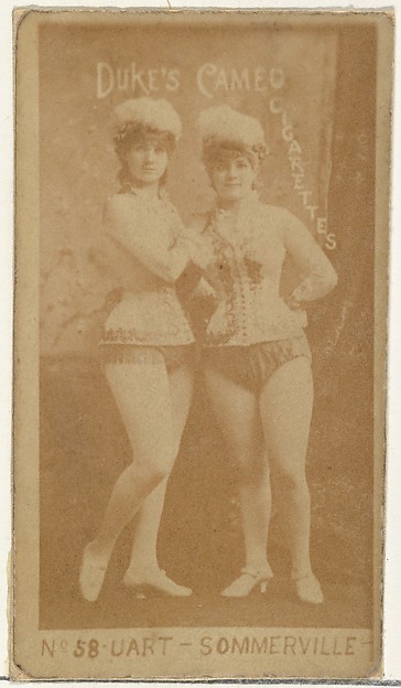 Card Number 58, Uart and Sommerville, from the Actors and Actresses series (N145-4) issued by Duke Sons & Co. to promote Cameo Cigarettes