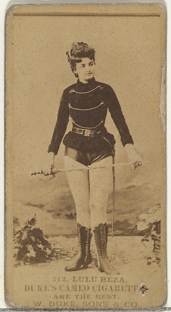 Card Number 212, Lulu Beza, from the Actors and Actresses series (N145-5) issued by Duke Sons & Co. to promote Cameo Cigarettes by W. Duke, Sons & Co., The Metropolitan Museum of Art