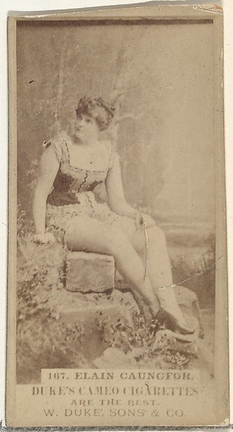 Card Number 167, Elain Caungfor, from the Actors and Actresses series (N145-5) issued by Duke Sons & Co. to promote Cameo Cigarettes