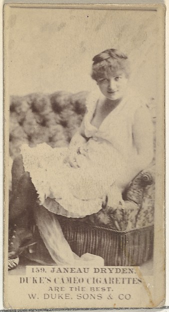 Card Number 159, Janeau Dryden, from the Actors and Actresses series (N145-5) issued by Duke Sons & Co. to promote Cameo Cigarettes