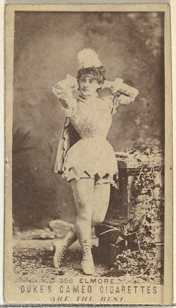 Card Number 356, Miss Elmore, from the Actors and Actresses series (N145-5) issued by Duke Sons & Co. to promote Cameo Cigarettes