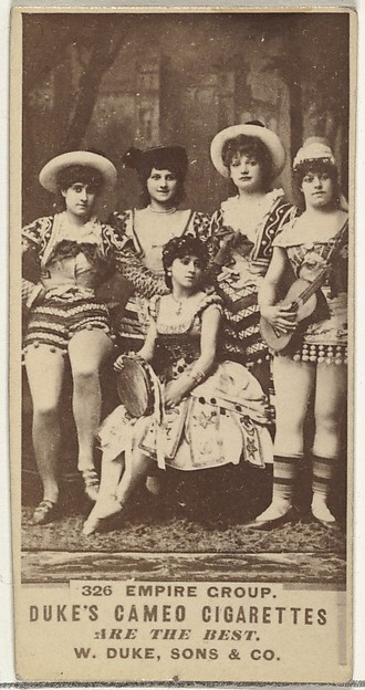 Card Number 326, Empire Group, from the Actors and Actresses series (N145-5) issued by Duke Sons & Co. to promote Cameo Cigarettes
