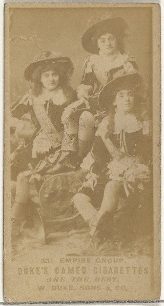 Card Number 331, Empire Group, from the Actors and Actresses series (N145-5) issued by Duke Sons & Co. to promote Cameo Cigarettes