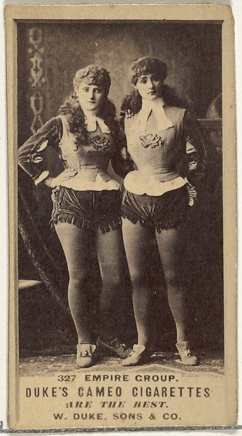 Card Number 327, Empire Group, from the Actors and Actresses series (N145-5) issued by Duke Sons & Co. to promote Cameo Cigarettes