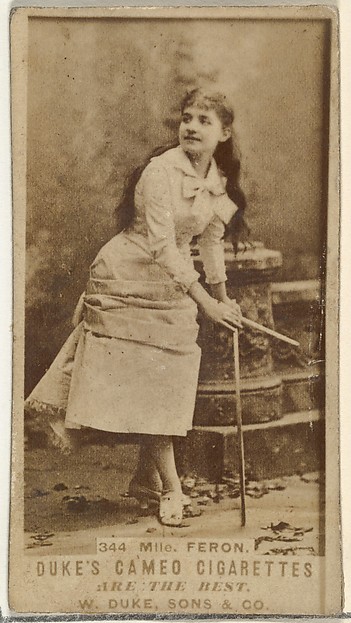 Card Number 344, Mlle. Feron, from the Actors and Actresses series (N145-5) issued by Duke Sons & Co. to promote Cameo Cigarettes
