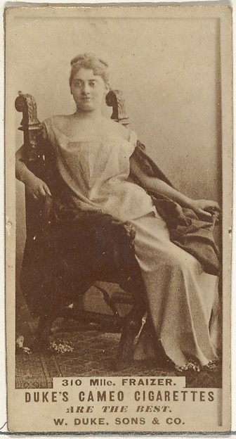 Card Number 310, Mlle. Fraizer, from the Actors and Actresses series (N145-5) issued by Duke Sons & Co. to promote Cameo Cigarettes