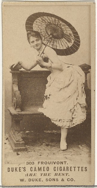 Card Number 303, Frouivont, from the Actors and Actresses series (N145-5) issued by Duke Sons & Co. to promote Cameo Cigarettes