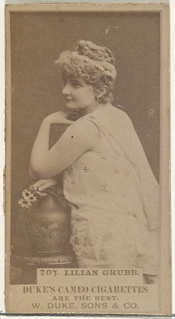 Card Number 207, Lilian Grubb, from the Actors and Actresses series (N145-5) issued by Duke Sons & Co. to promote Cameo Cigarettes