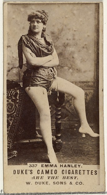 Card Number 337, Emma Hanley, from the Actors and Actresses series (N145-5) issued by Duke Sons & Co. to promote Cameo Cigarettes