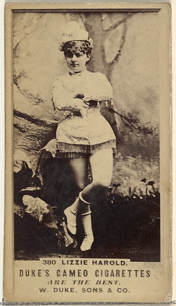 Card Number 380, Lizzie Harold, from the Actors and Actresses series (N145-5) issued by Duke Sons & Co. to promote Cameo Cigarettes