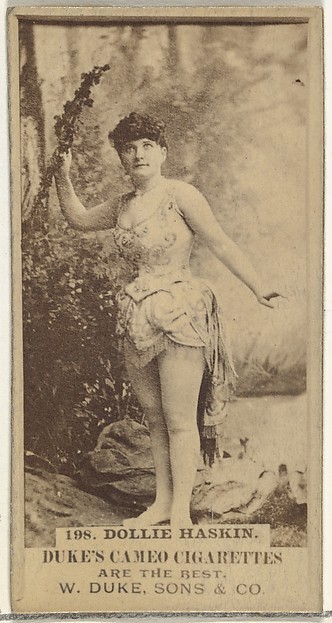 Card Number 198, Dollie Haskin, from the Actors and Actresses series (N145-5) issued by Duke Sons & Co. to promote Cameo Cigarettes