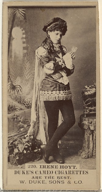 Card Number 220, Irene Hoyt, from the Actors and Actresses series (N145-5) issued by Duke Sons & Co. to promote Cameo Cigarettes