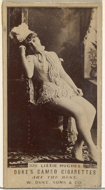 Card Number 330, Lizzie Hughes, from the Actors and Actresses series (N145-5) issued by Duke Sons & Co. to promote Cameo Cigarettes