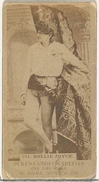 Card Number 181, Dollie Joyce, from the Actors and Actresses series (N145-5) issued by Duke Sons & Co. to promote Cameo Cigarettes
