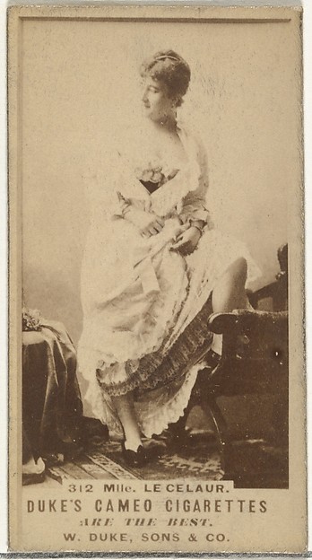 Card Number 312, Mlle. Le Celaur, from the Actors and Actresses series (N145-5) issued by Duke Sons & Co. to promote Cameo Cigarettes