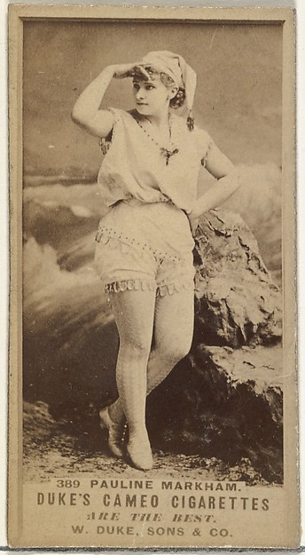 Card Number 389, Pauline Markham, from the Actors and Actresses series (N145-5) issued by Duke Sons & Co. to promote Cameo Cigarettes