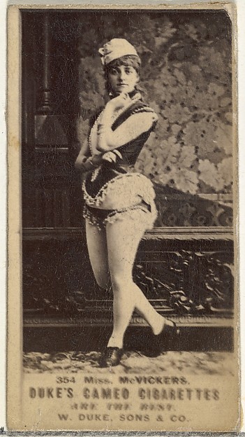 Card Number 354, Miss McVickers, from the Actors and Actresses series (N145-5) issued by Duke Sons & Co. to promote Cameo Cigarettes