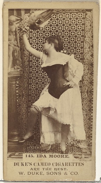 Card Number 145, Ida Moore, from the Actors and Actresses series (N145-5) issued by Duke Sons & Co. to promote Cameo Cigarettes