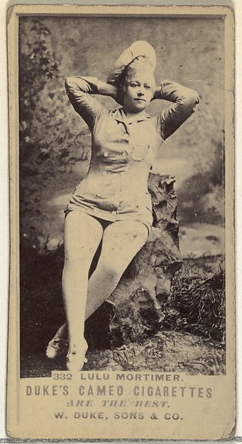 Card Number 332, Lulu Mortimer, from the Actors and Actresses series (N145-5) issued by Duke Sons & Co. to promote Cameo Cigarettes