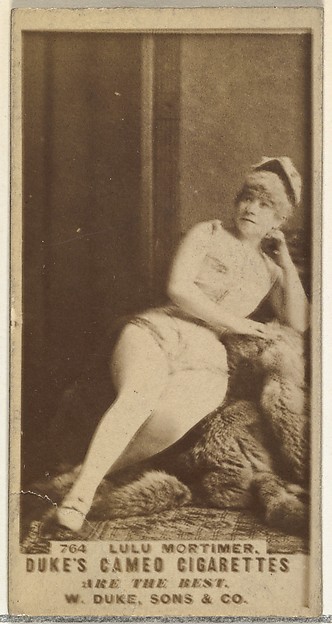 Card Number 764, Lulu Mortimer, from the Actors and Actresses series (N145-5) issued by Duke Sons & Co. to promote Cameo Cigarettes