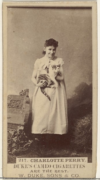 Card Number 217, Charlotte Perry, from the Actors and Actresses series (N145-5) issued by Duke Sons & Co. to promote Cameo Cigarettes