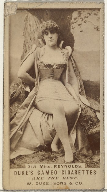 Card Number 318, Miss Reynolds, from the Actors and Actresses series (N145-5) issued by Duke Sons & Co. to promote Cameo Cigarettes