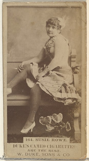 Card Number 164, Susie Rowe, from the Actors and Actresses series (N145-5) issued by Duke Sons & Co. to promote Cameo Cigarettes