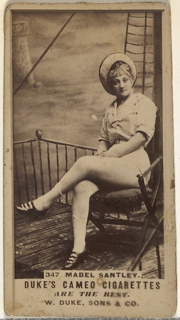 Card Number 347, Mabel Santley, from the Actors and Actresses series (N145-5) issued by Duke Sons & Co. to promote Cameo Cigarettes