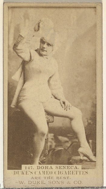 Card Number 147, Dora Seneca, from the Actors and Actresses series (N145-5) issued by Duke Sons & Co. to promote Cameo Cigarettes