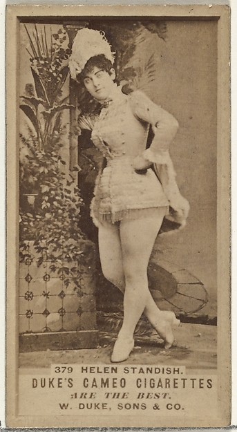 Card Number 379, Helen Standish, from the Actors and Actresses series (N145-5) issued by Duke Sons & Co. to promote Cameo Cigarettes
