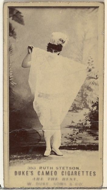 Card Number 353, Ruth Stetson, from the Actors and Actresses series (N145-5) issued by Duke Sons & Co. to promote Cameo Cigarettes