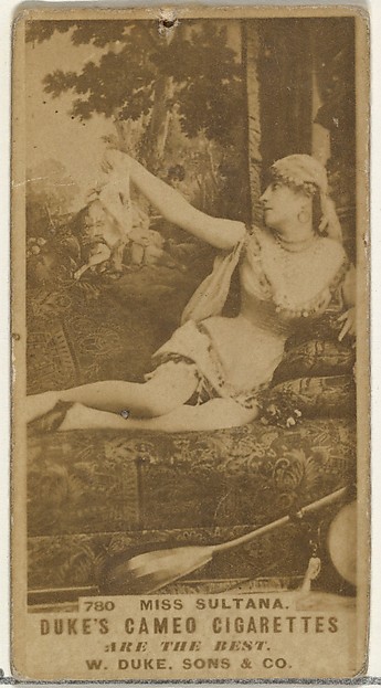 Card Number 780, Miss Sultana, from the Actors and Actresses series (N145-5) issued by Duke Sons & Co. to promote Cameo Cigarettes