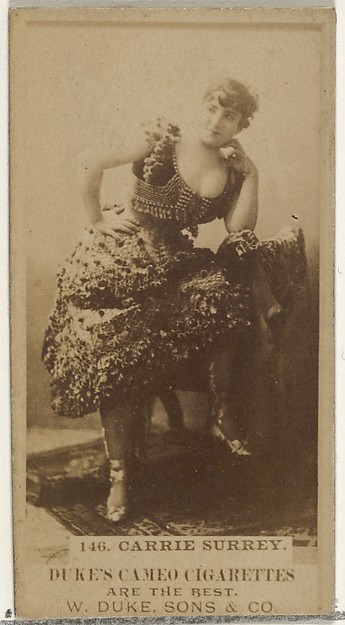 Card Number 146, Carrie Surrey, from the Actors and Actresses series (N145-5) issued by Duke Sons & Co. to promote Cameo Cigarettes