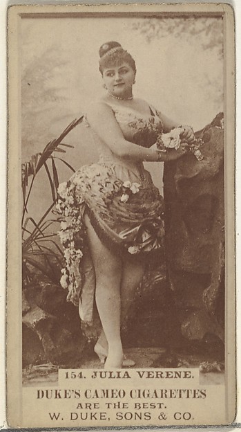 Card Number 154, Julia Verene, from the Actors and Actresses series (N145-5) issued by Duke Sons & Co. to promote Cameo Cigarettes