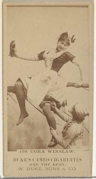 Card Number 199, Cora Winslaw, from the Actors and Actresses series (N145-5) issued by Duke Sons & Co. to promote Cameo Cigarettes by W. Duke, Sons & Co., The Metropolitan Museum of Art