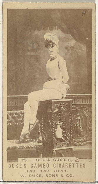 Card Number 751, Celia Curtis, from the Actors and Actresses series (N145-5) issued by Duke Sons & Co. to promote Cameo Cigarettes
