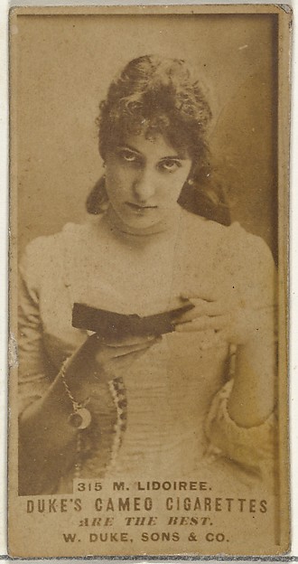 Card Number 315, M. Lidoiree, from the Actors and Actresses series (N145-5) issued by Duke Sons & Co. to promote Cameo Cigarettes