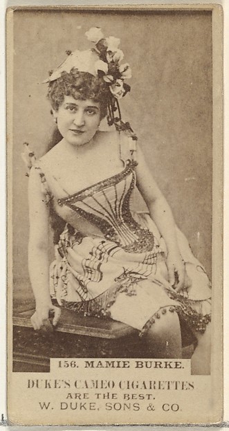 Card Number 156, Mamie Burke, from the Actors and Actresses series (N145-5) issued by Duke Sons & Co. to promote Cameo Cigarettes