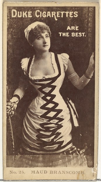 Card Number 25, Maud Branscomb, from the Actors and Actresses series (N145-6) issued by Duke Sons & Co. to promote Duke Cigarettes