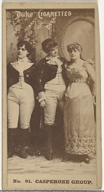Card Number 91, Casperone Group, from the Actors and Actresses series (N145-6) issued by Duke Sons & Co. to promote Duke Cigarettes
