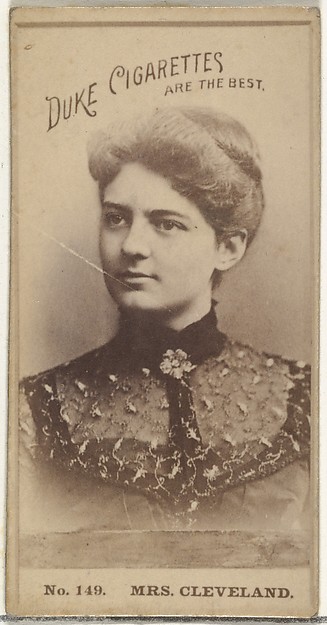 Card Number 149, Mrs. Cleveland, from the Actors and Actresses series (N145-6) issued by Duke Sons & Co. to promote Duke Cigarettes