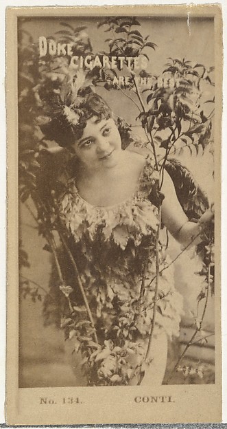 Card Number 134, Conti, from the Actors and Actresses series (N145-6) issued by Duke Sons & Co. to promote Duke Cigarettes