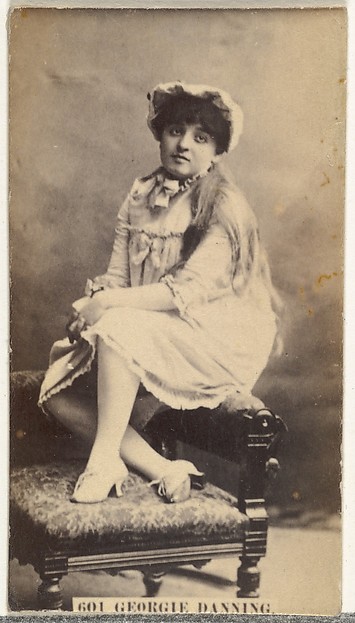 Card Number 601, Georgie Danning, from the Actors and Actresses series (N145-6) issued by Duke Sons & Co. to promote Duke Cigarettes