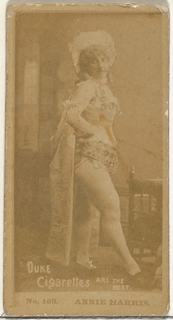 Card Number 169, Annie Harris, from the Actors and Actresses series (N145-6) issued by Duke Sons & Co. to promote Duke Cigarettes