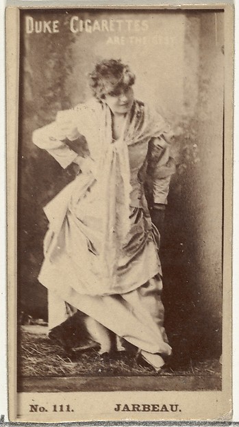 Card Number 111, Miss Jarbeau, from the Actors and Actresses series (N145-6) issued by Duke Sons & Co. to promote Duke Cigarettes